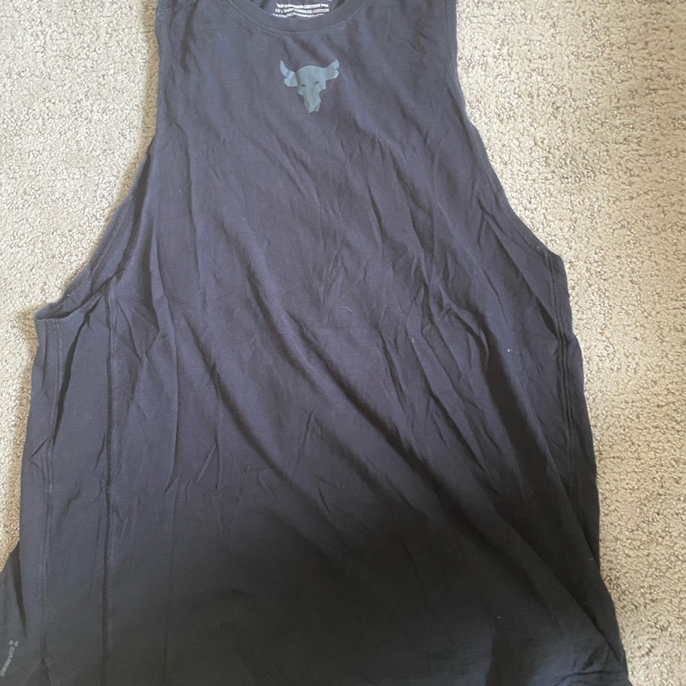 THE ROCK Under Armour Black Tank Top Athletic Cut